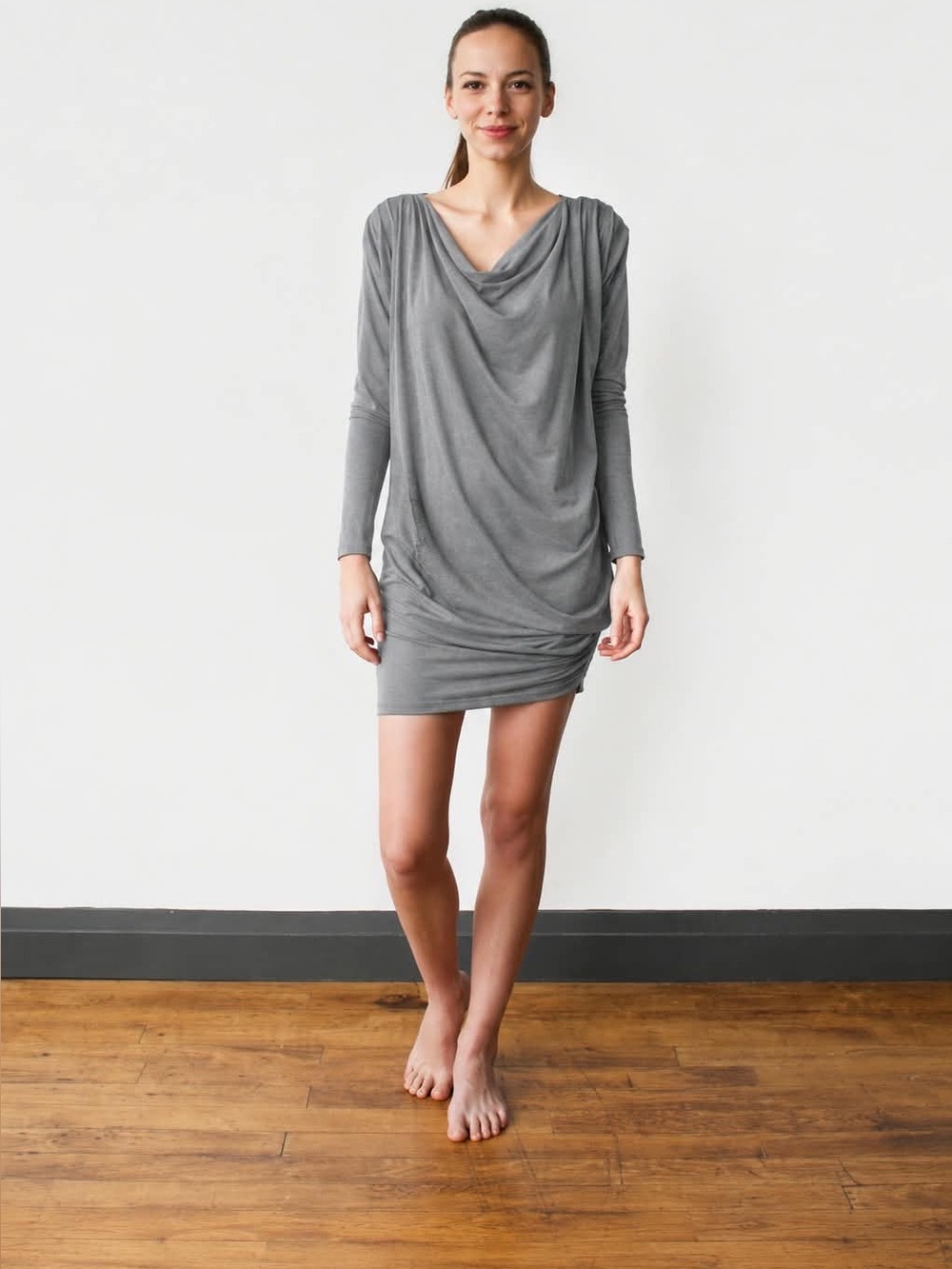 Encircled Grey Dress – Size L – Comfortable Everyday Dress